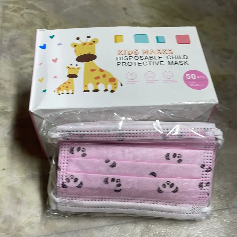 NEW UN-OPENED Kids Disposable Face Mask - 50 Piece Box
